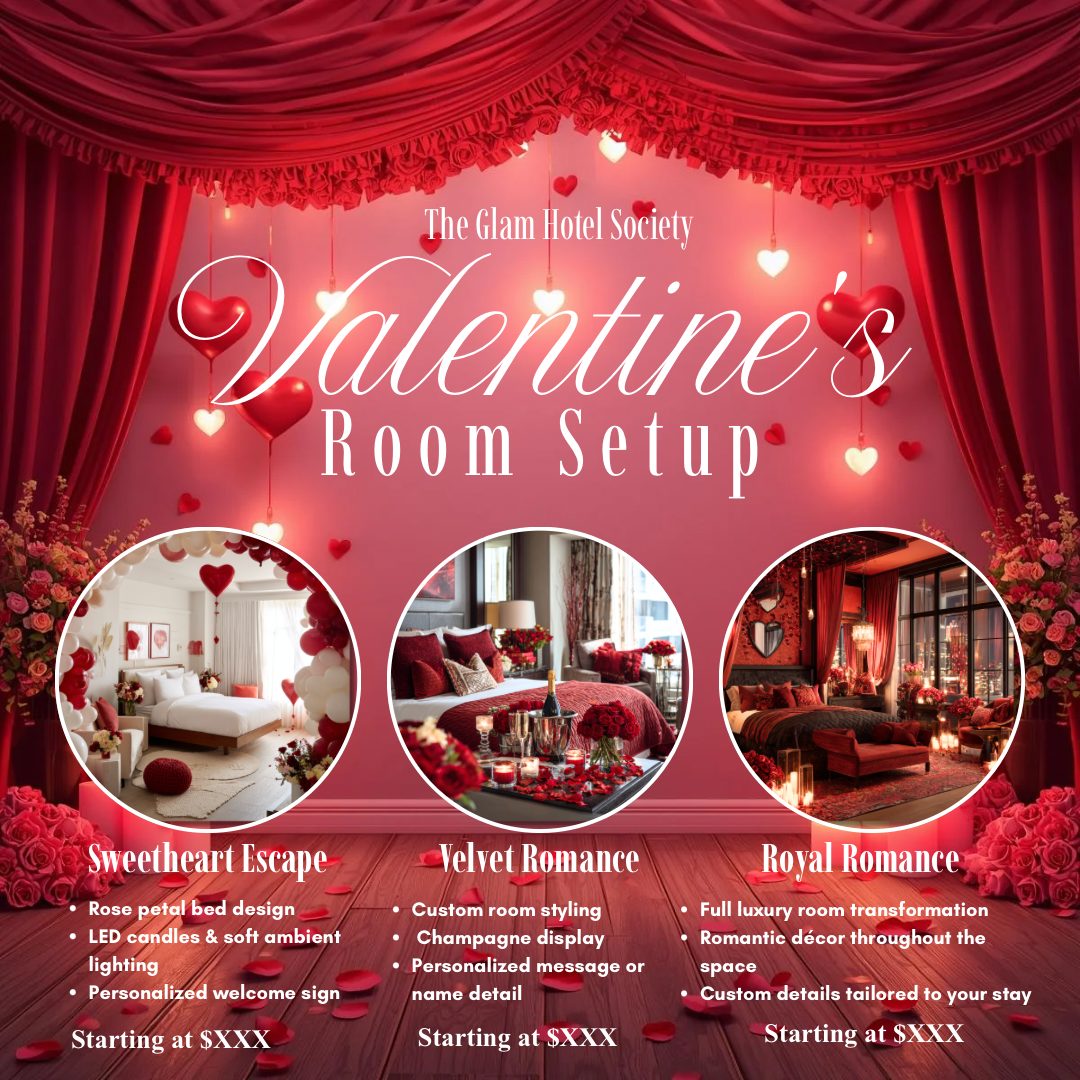 Valentine’s Room Setup Instagram Flyer | Sweetheart Glow Canva Template