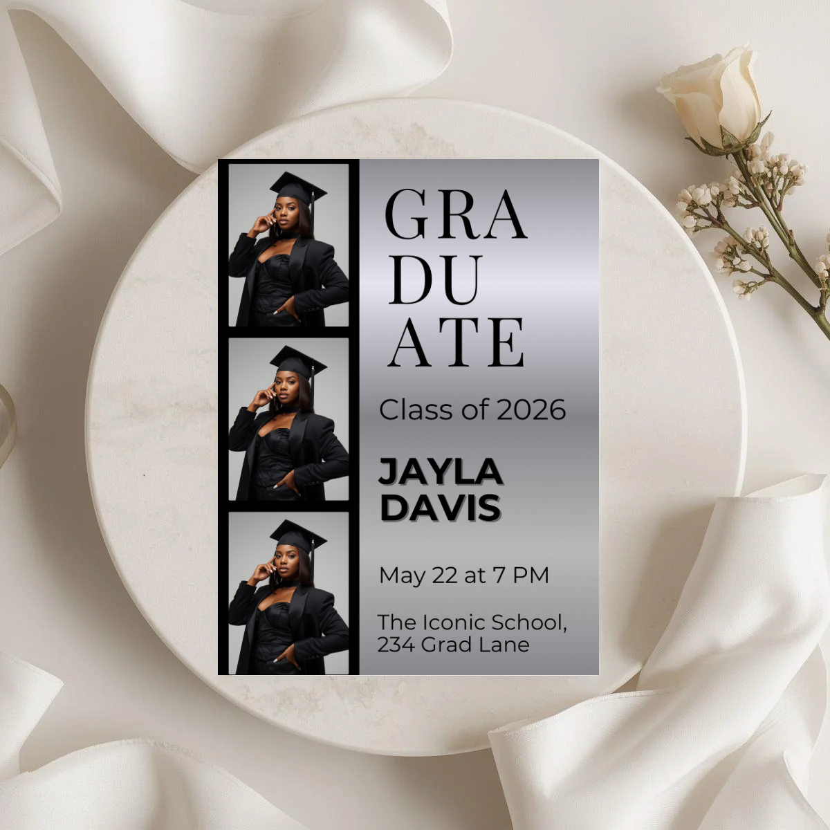 The Graduate Campaign Pack | 2026 Graduation Template | 13 Modern Grad Invitations | High School & College Senior Announcements | Canva Editable