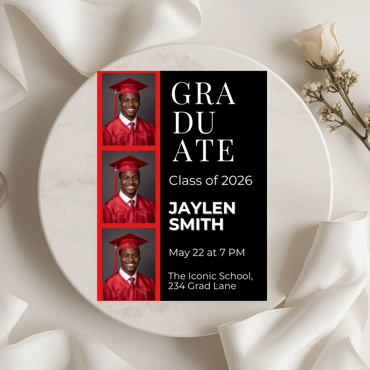 The Graduate Campaign Pack | 2026 Graduation Template | 13 Modern Grad Invitations | High School & College Senior Announcements | Canva Editable