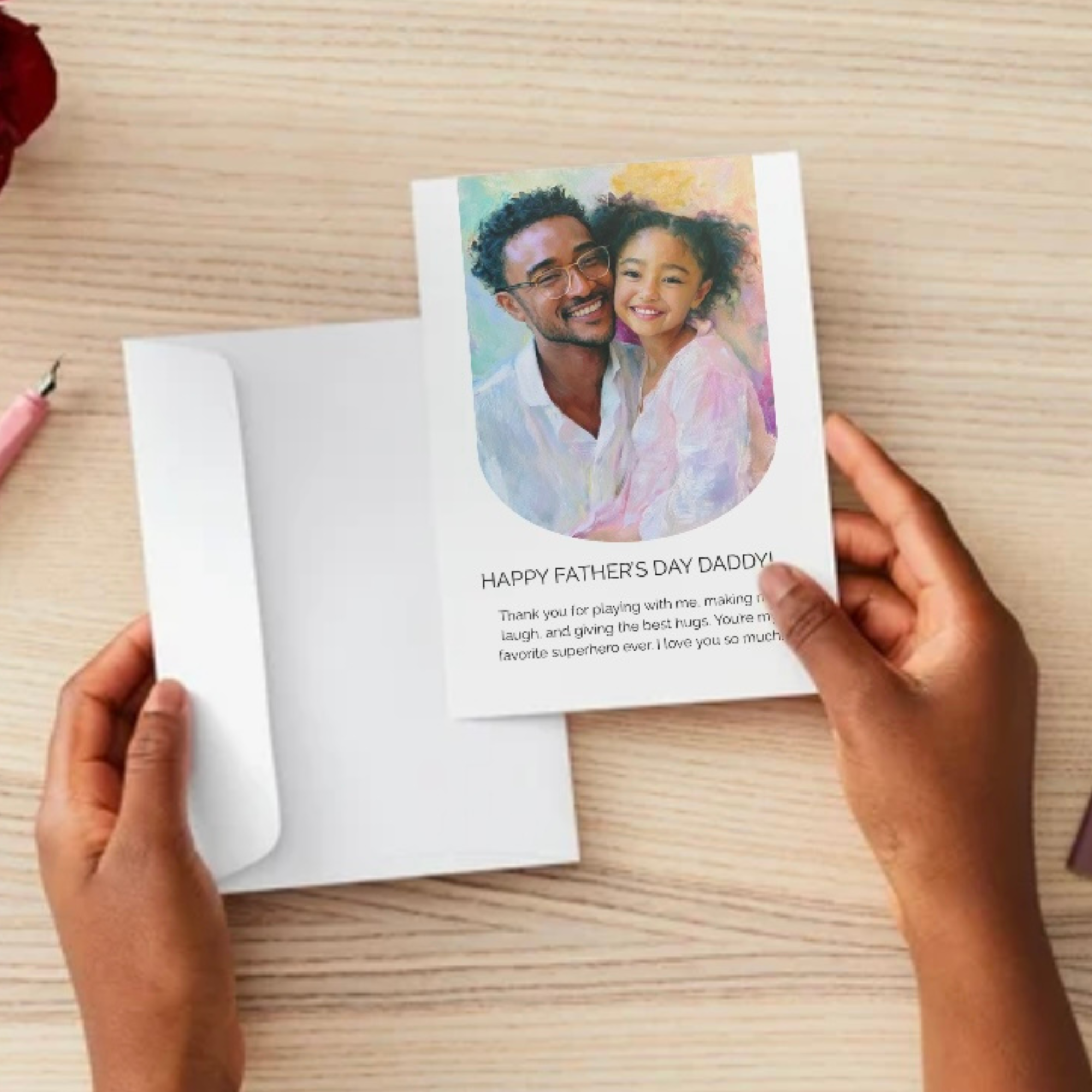 Father’s Day Photo Card Template | Editable in Canva | Instant Download | Modern Minimal | Printable 5x7