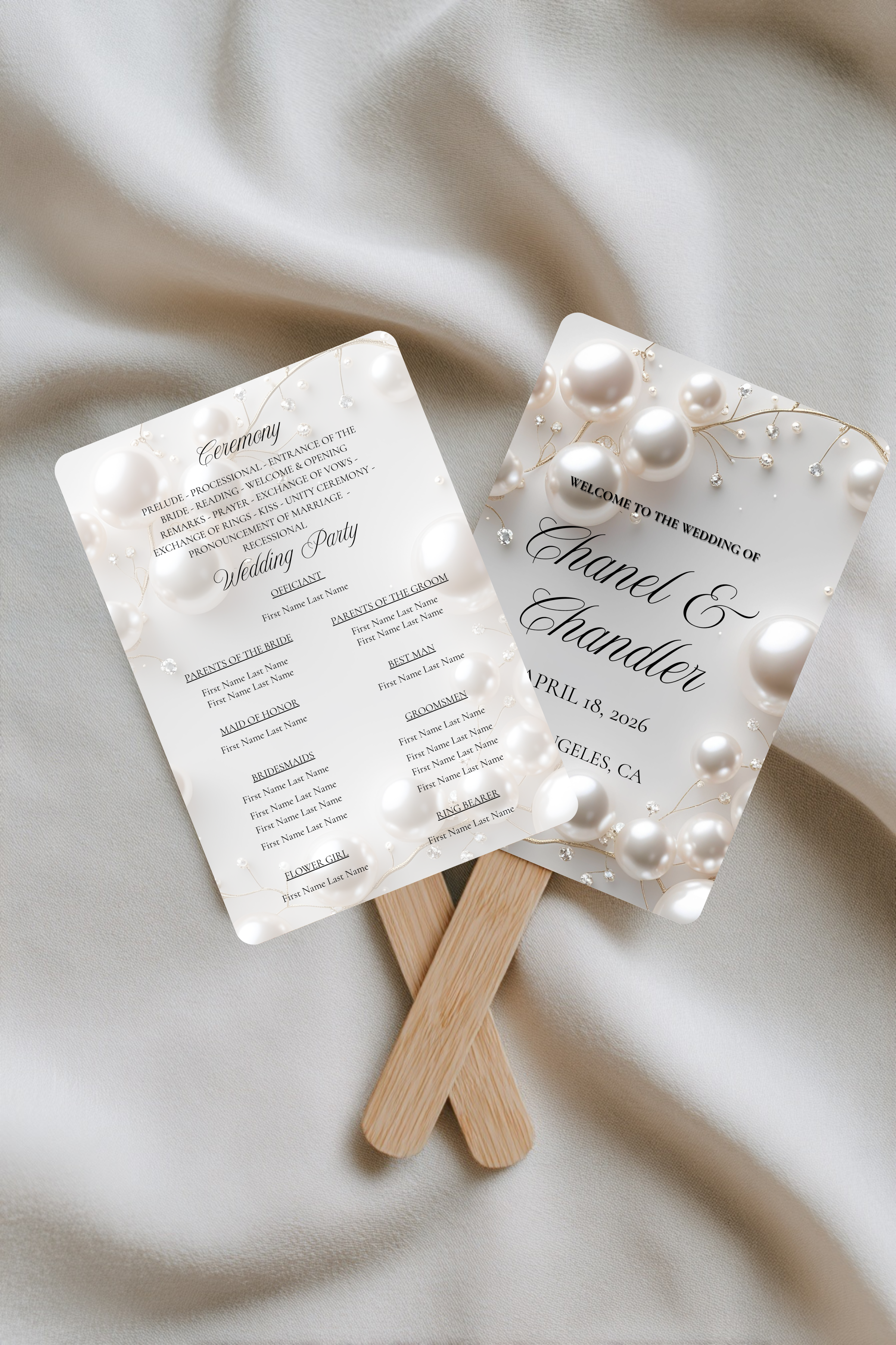 DIY Wedding Program Fan Templates Editable Canva Ceremony Printables DIY Wedding Fans for Black Tie, Floral, Modern & Glam Themes