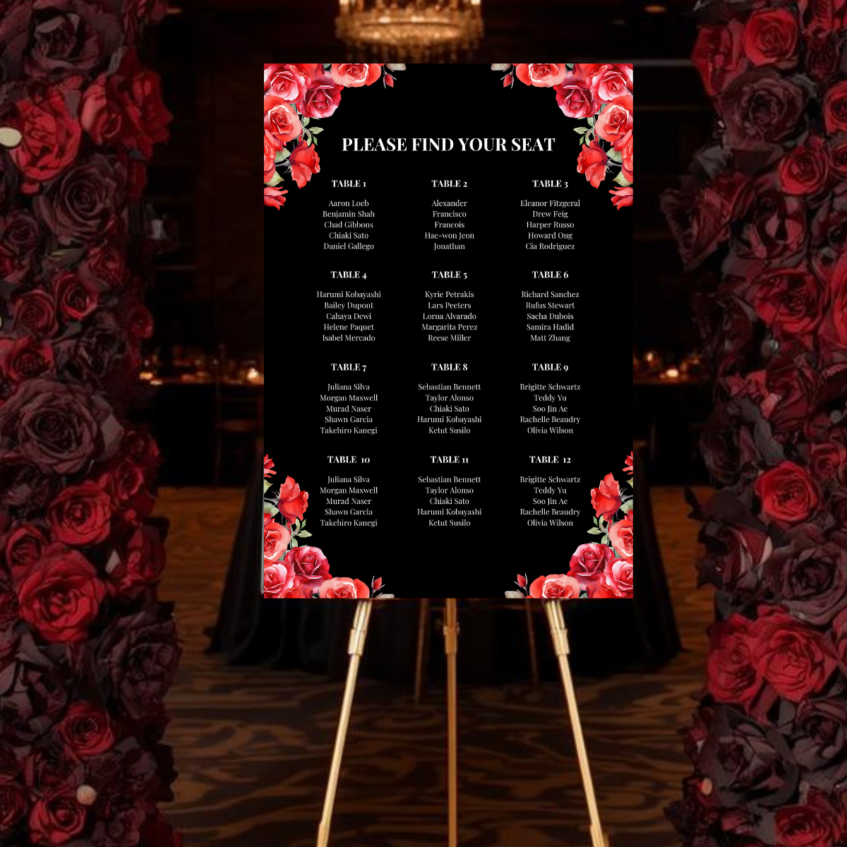 The Love Edit Vol. 2 | Luxe Black and Red Rose Editorial Wedding Suite | Fully Editable in Canva