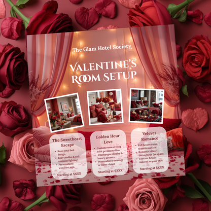 Valentine’s Room Setup Instagram Flyer | Love in Bloom Canva Template
