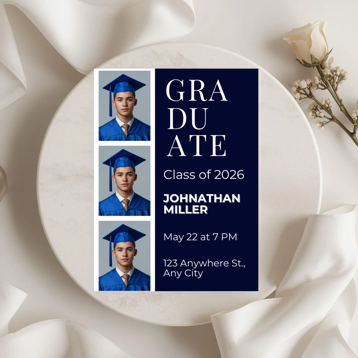 The Graduate Campaign Pack | 2026 Graduation Template | 13 Modern Grad Invitations | High School & College Senior Announcements | Canva Editable