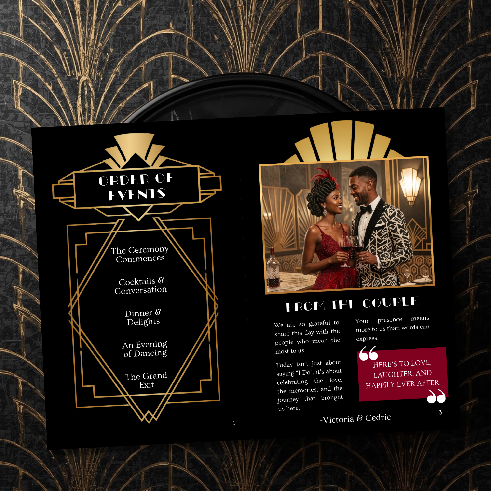 Art Deco Edition | The Signature Experience Luxe Wedding Magazine | Done for You (50% deposit required)
