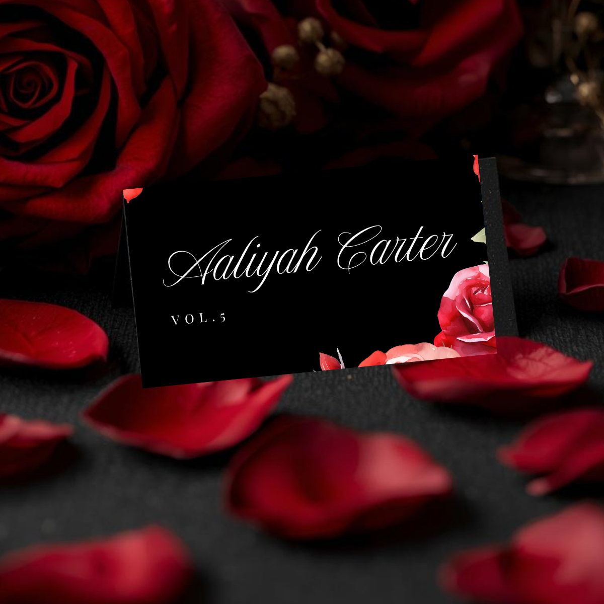 The Love Edit Vol. 2 | Luxe Black and Red Rose Editorial Wedding Suite | Fully Editable in Canva