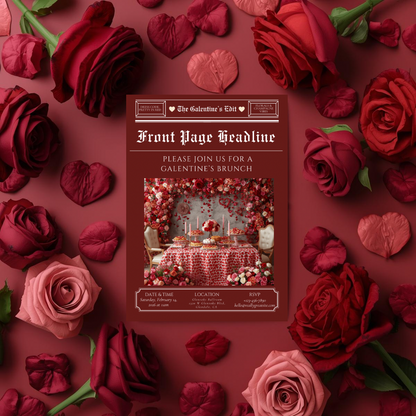 Galentine’s Brunch Invitation – Editable Canva Template