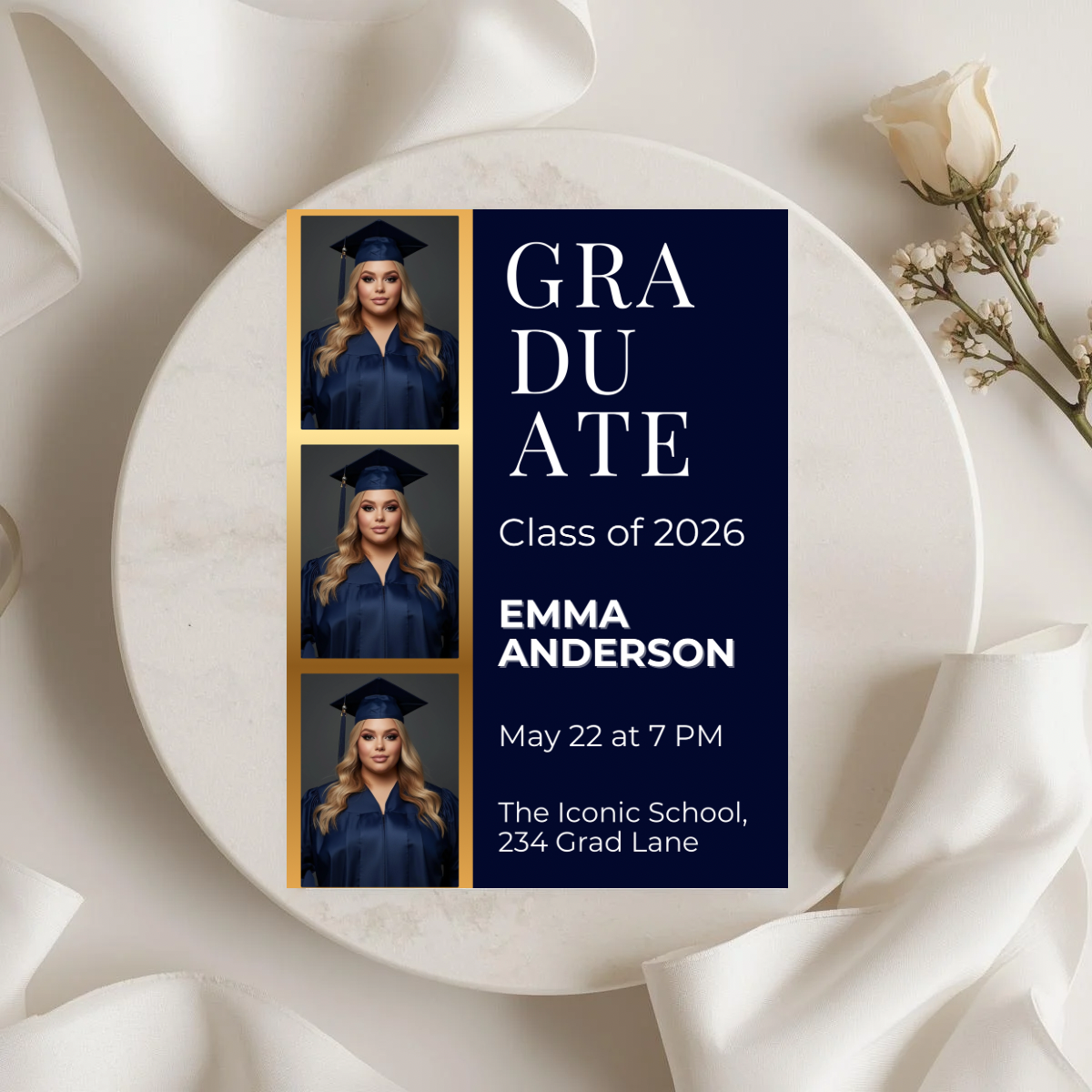 The Graduate Campaign Pack | 2026 Graduation Template | 13 Modern Grad Invitations | High School & College Senior Announcements | Canva Editable