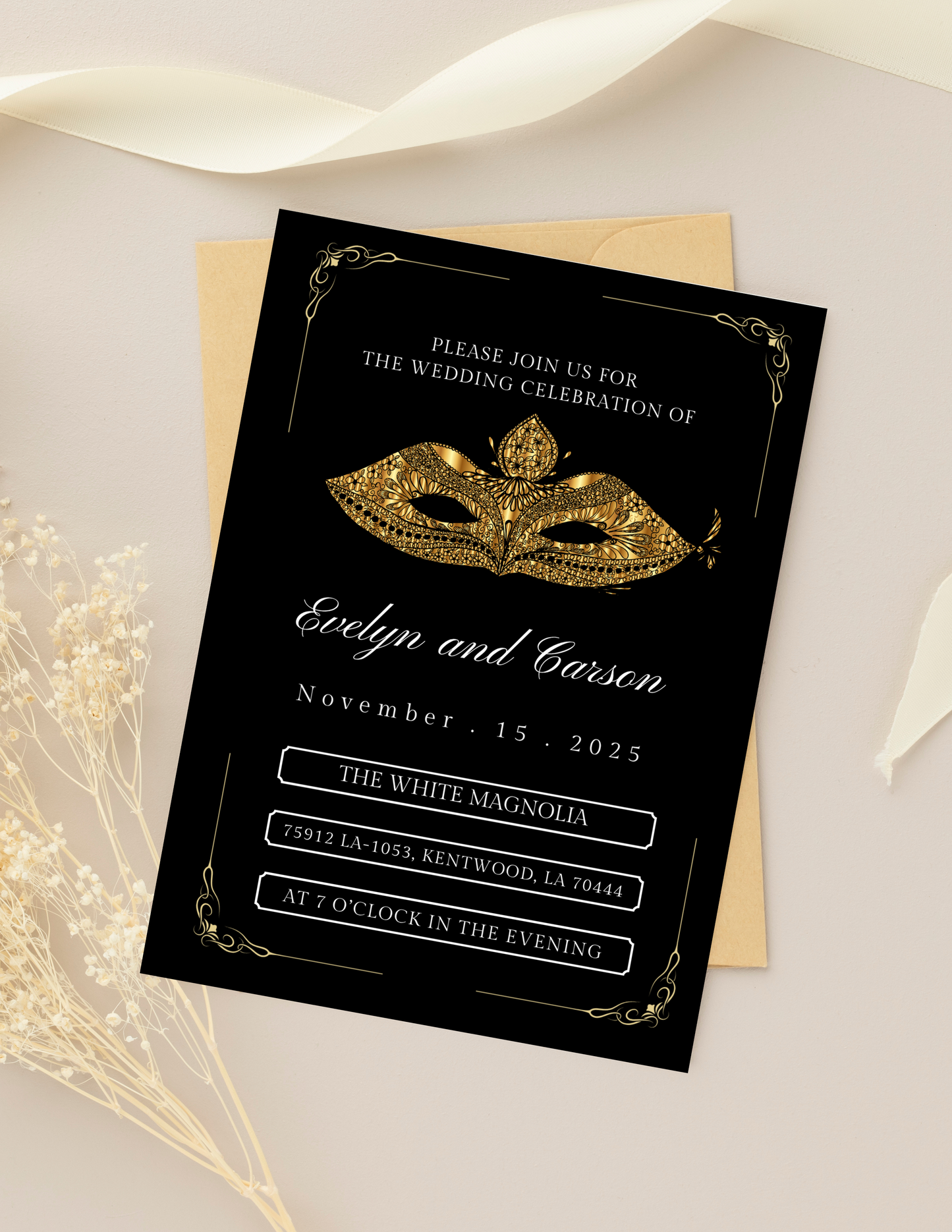 Custom Event Flyers & Invitations – Luxe & Editorial Design (50% Deposit for orders over $150)