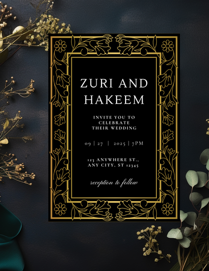 Custom Event Flyers & Invitations – Luxe & Editorial Design (50% Deposit for orders over $150)