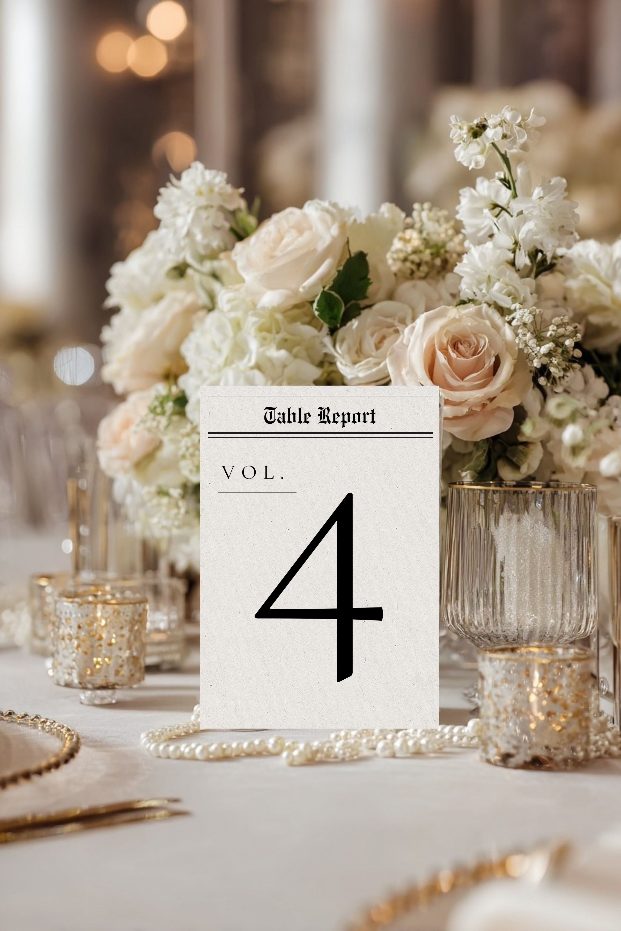 The Everafter Times | Newspaper Wedding Reception Suite | Editable Canva Template | Welcome Sign | Menus | Seating Charts |Table Numbers | Place Cards