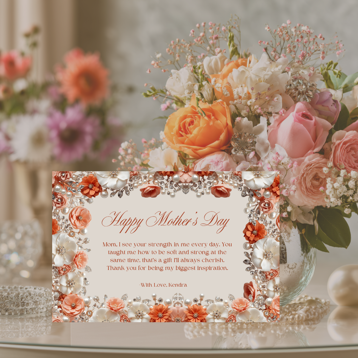 The Jeweled Edit | Mother’s Day Card Collection | Editable Canva Template