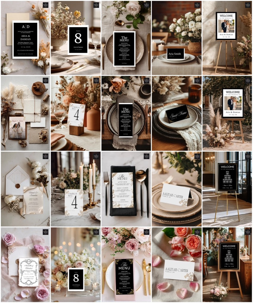 The Aisle Edit: Wedding Stationary Essentials Mockup Kits