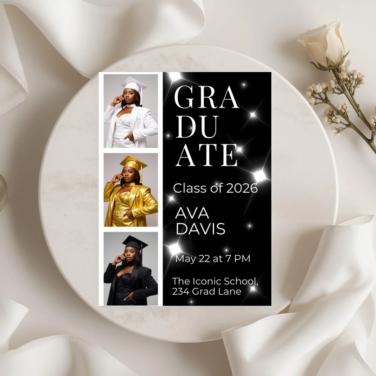 The Graduate Campaign Pack | 2026 Graduation Template | 13 Modern Grad Invitations | High School & College Senior Announcements | Canva Editable