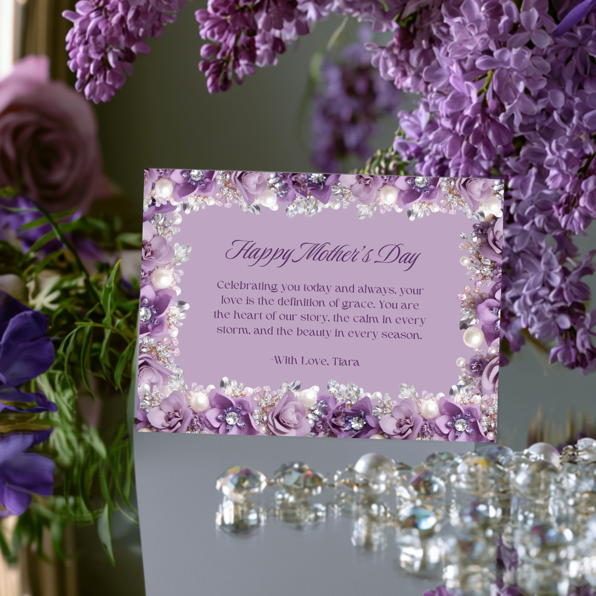 The Jeweled Edit | Mother’s Day Card Collection | Editable Canva Template