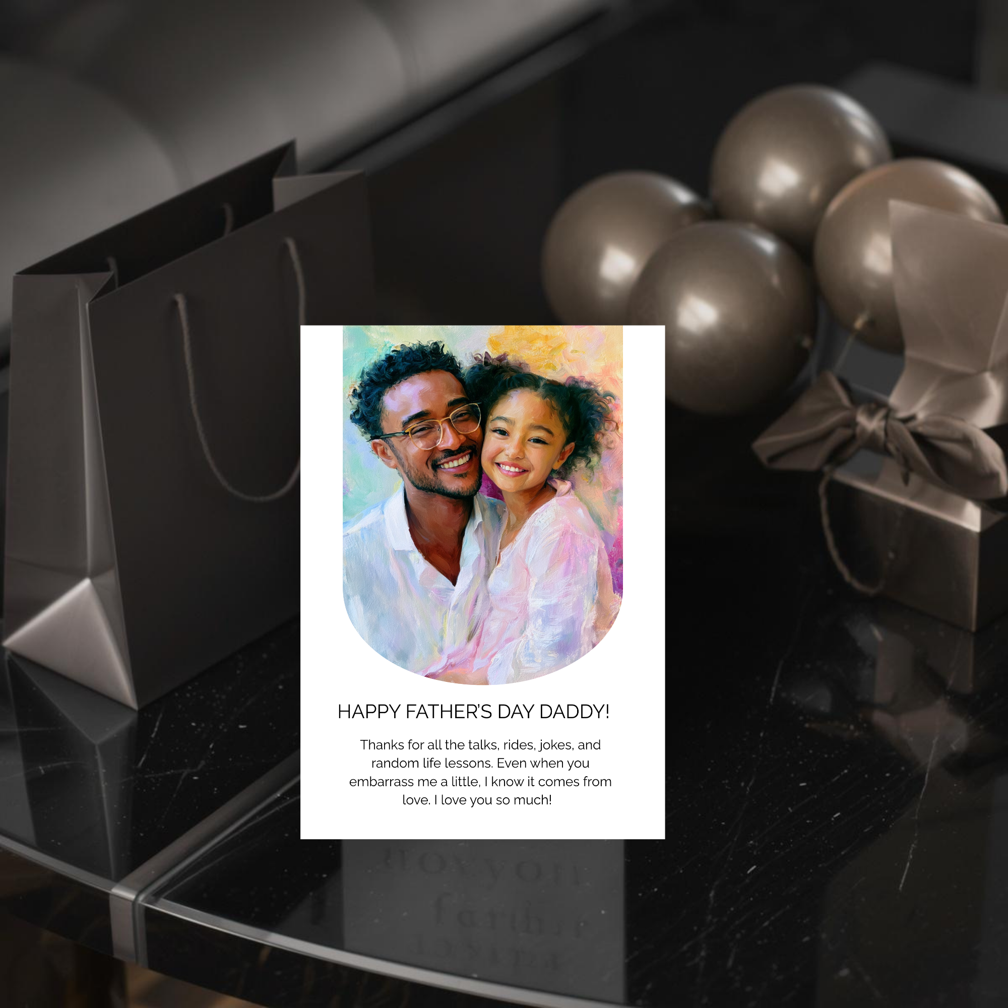 Father’s Day Photo Card Template | Editable in Canva | Instant Download | Modern Minimal | Printable 5x7