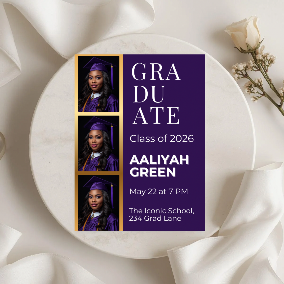 The Graduate Campaign Pack | 2026 Graduation Template | 13 Modern Grad Invitations | High School & College Senior Announcements | Canva Editable