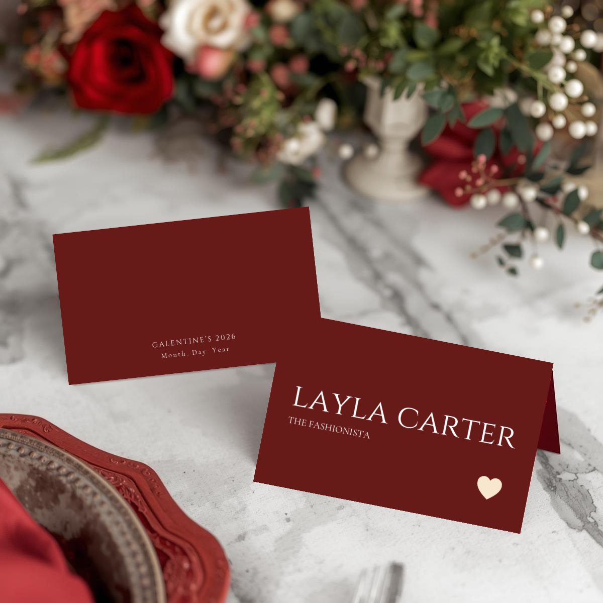 Galentine’s Brunch Event Suite Template | Luxury Editorial Newspaper Style Invitation, RSVP, Menu & Bar Menu | Canva