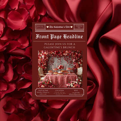 Galentine’s Brunch Invitation – Editable Canva Template