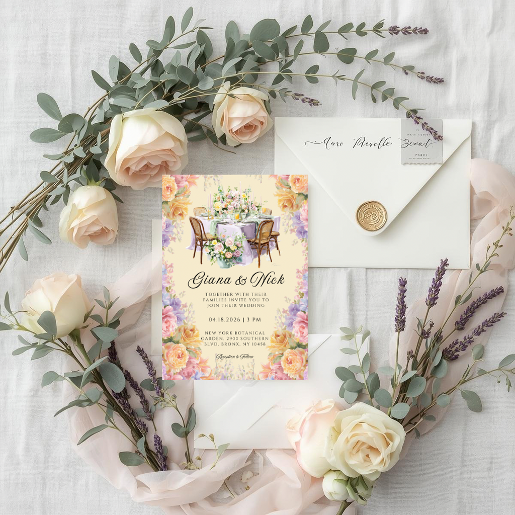Romantic Floral Wedding Invitation Suite Canva Template | Editable Save the Date, RSVP, Details, Thank You