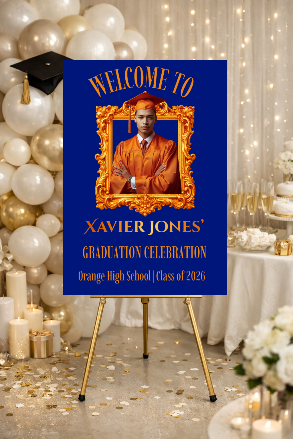 The Graduate Portrait Collection | Done-for-you Editorial Graduation Welcome Sign Templates | Photo Graduation Poster