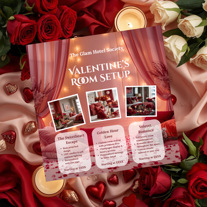 Valentine’s Room Setup Instagram Flyer | Love in Bloom Canva Template