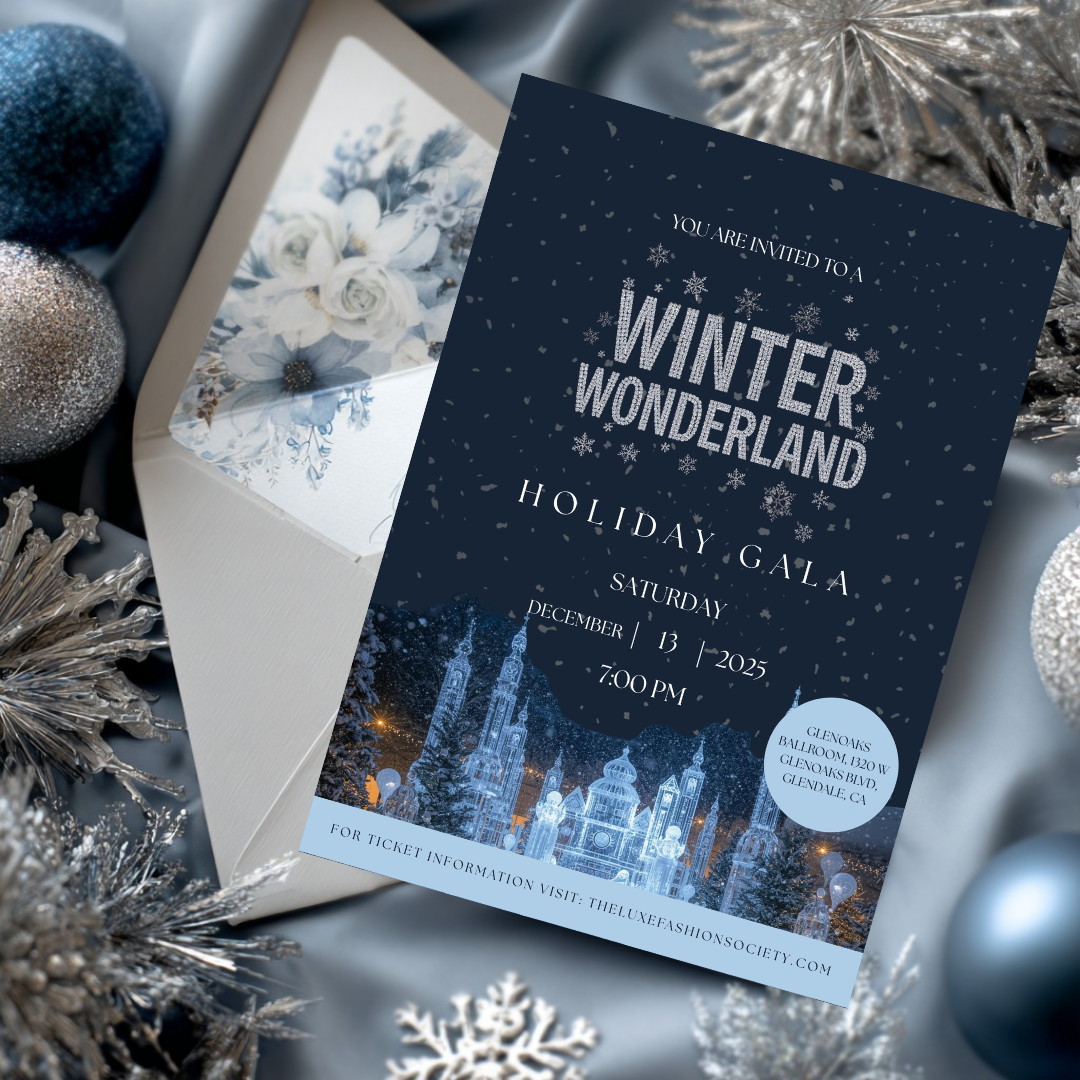 Winter Wonderland Holiday Gala Invitation | Editable Canva Template