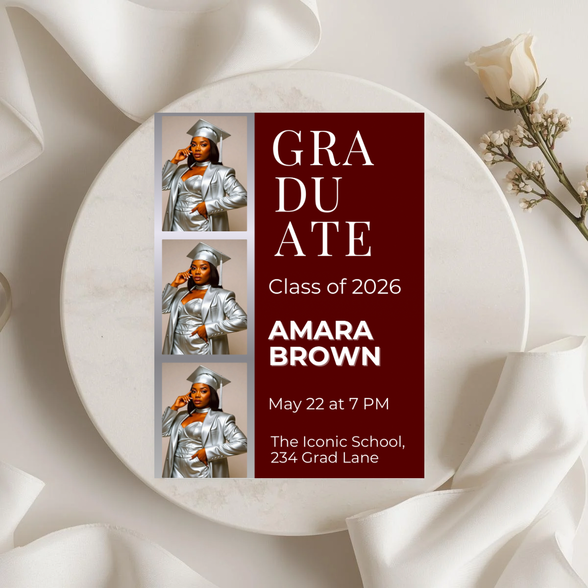 The Graduate Campaign Pack | 2026 Graduation Template | 13 Modern Grad Invitations | High School & College Senior Announcements | Canva Editable