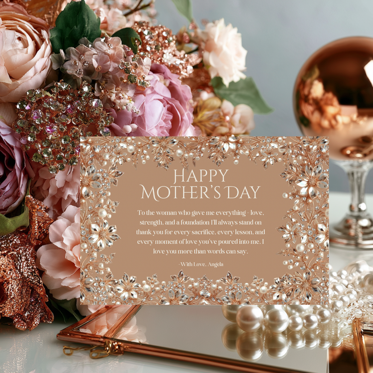 The Jeweled Edit | Mother’s Day Card Collection | Editable Canva Template