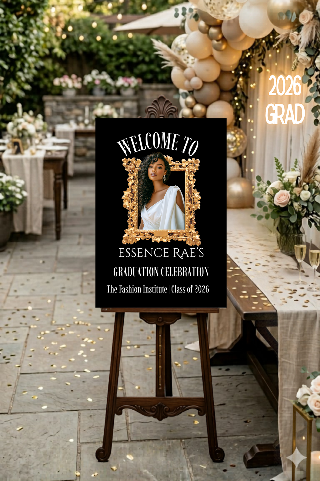 The Graduate Portrait Collection | Done-for-you Editorial Graduation Welcome Sign Templates | Photo Graduation Poster