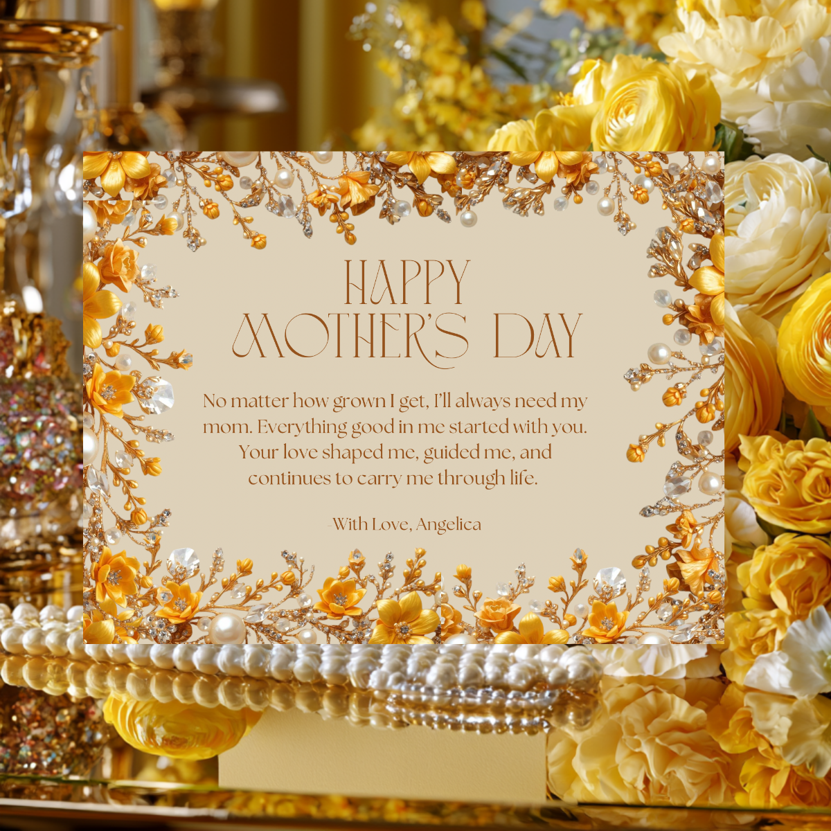 The Jeweled Edit | Mother’s Day Card Collection | Editable Canva Template