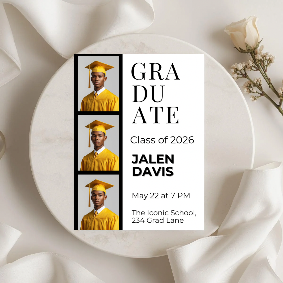 The Graduate Campaign Pack | 2026 Graduation Template | 13 Modern Grad Invitations | High School & College Senior Announcements | Canva Editable
