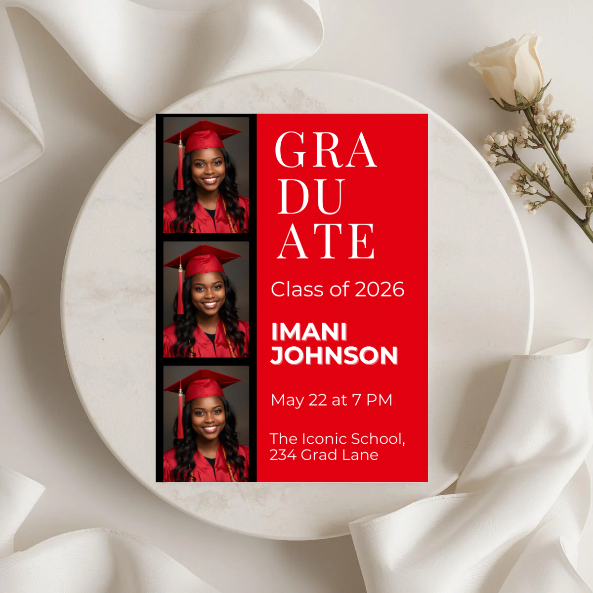 The Graduate Campaign Pack | 2026 Graduation Template | 13 Modern Grad Invitations | High School & College Senior Announcements | Canva Editable