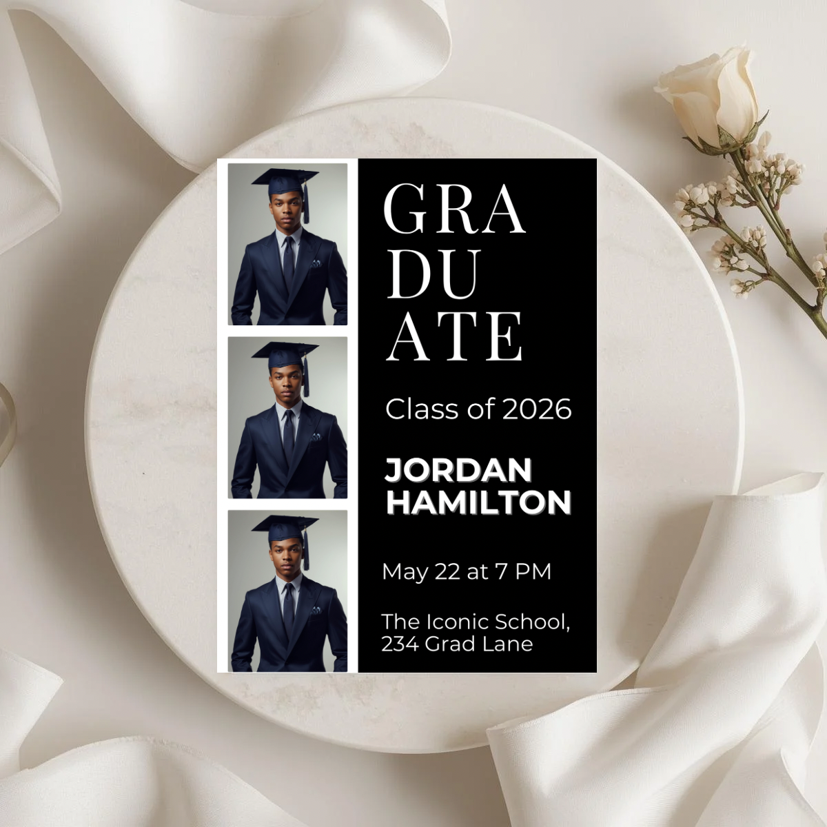 The Graduate Campaign Pack | 2026 Graduation Template | 13 Modern Grad Invitations | High School & College Senior Announcements | Canva Editable