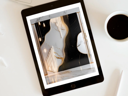 Black, Gold, and White Luxe Background Pack