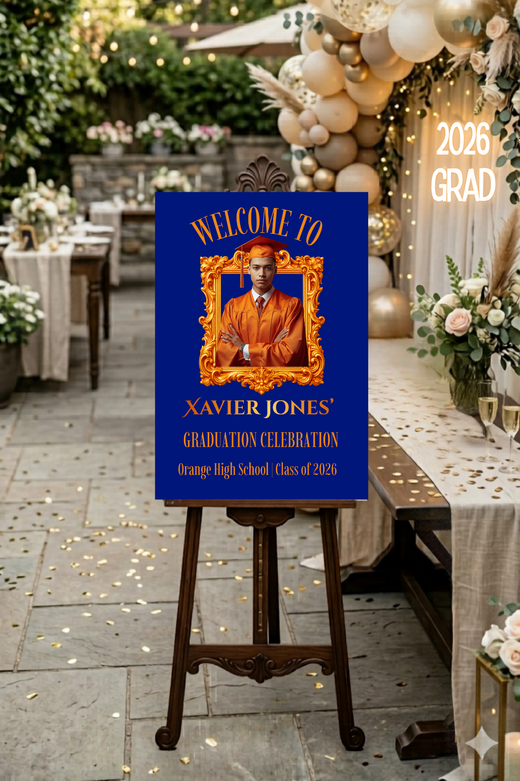 The Graduate Portrait Collection | Done-for-you Editorial Graduation Welcome Sign Templates | Photo Graduation Poster