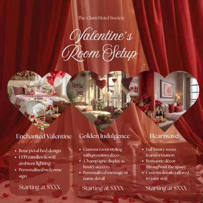 Valentine’s Room Setup Instagram Flyer | Hearts in Bloom Canva Template