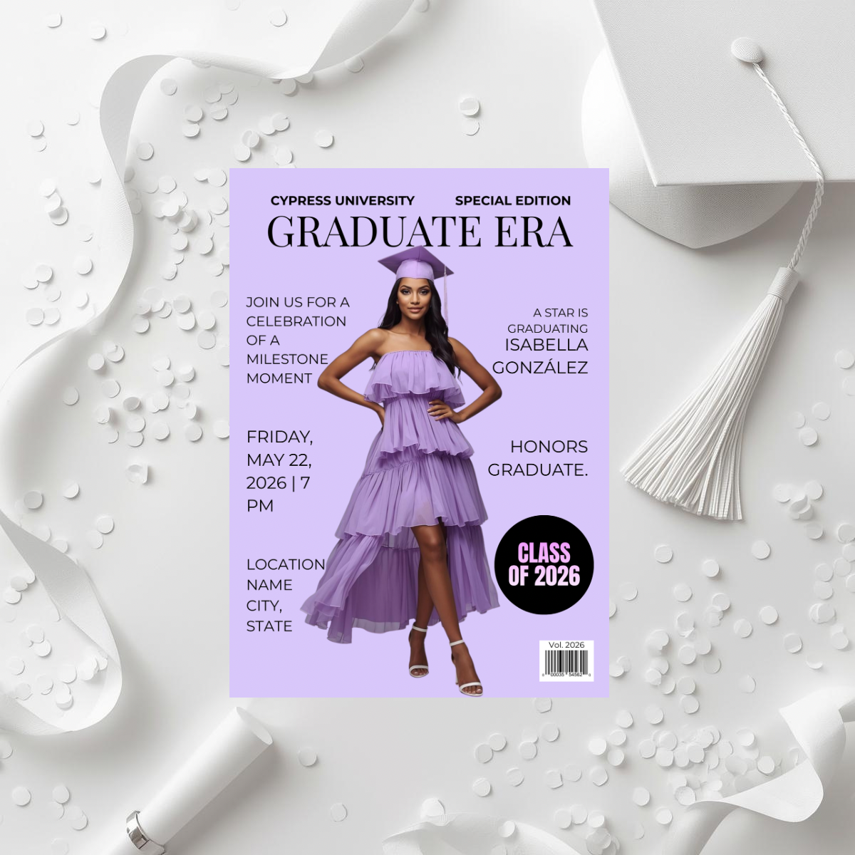 Graduate Era Series | Semi-Custom Magazine Style Graduation Invitation