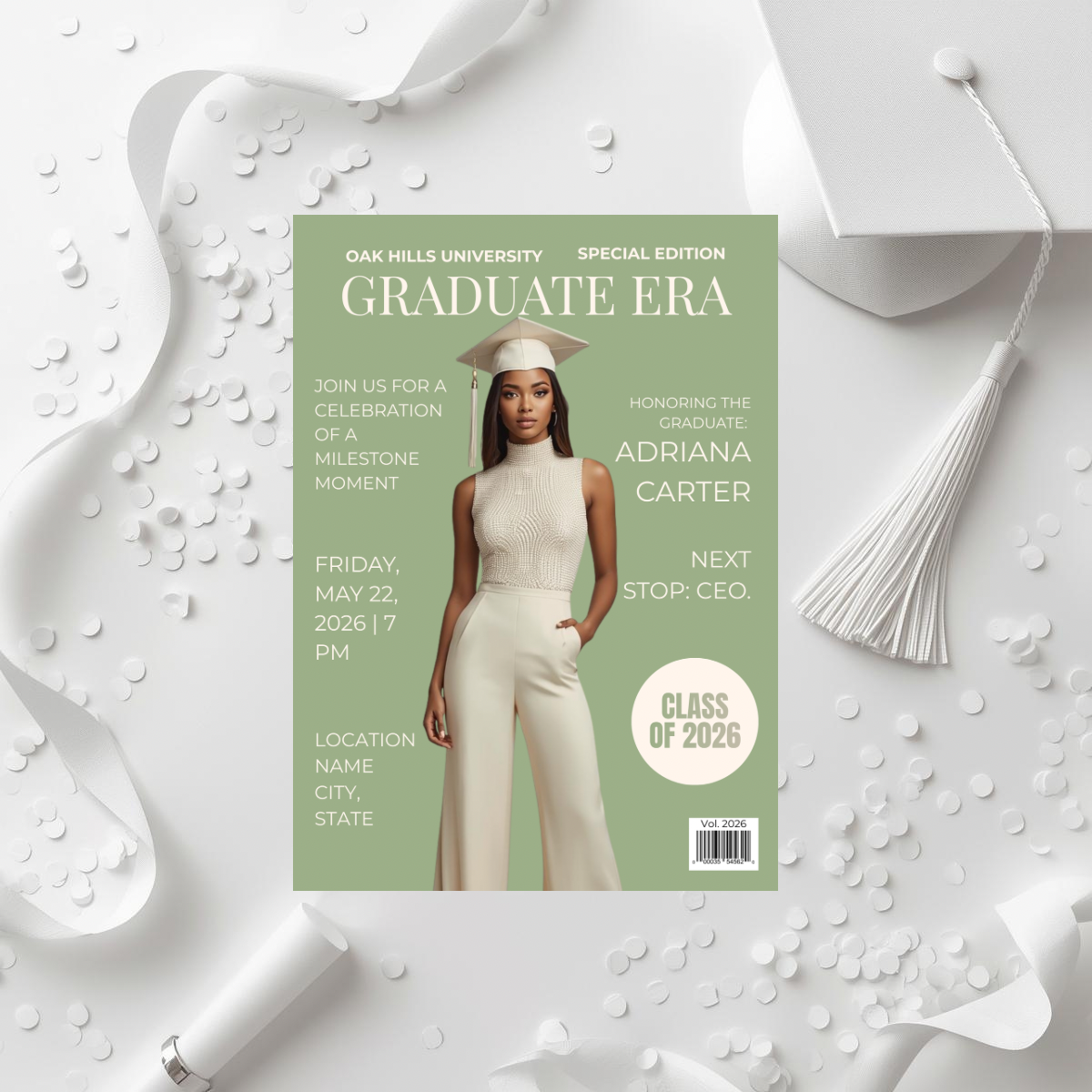Graduate Era Series | Semi-Custom Magazine Style Graduation Invitation