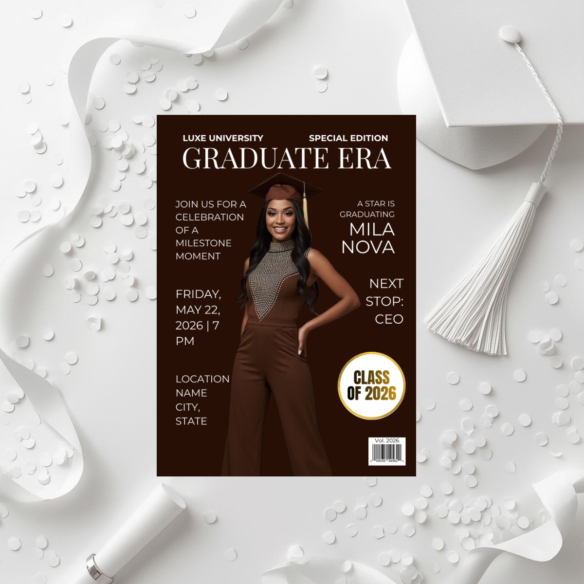 Graduate Era Series | Semi-Custom Magazine Style Graduation Invitation