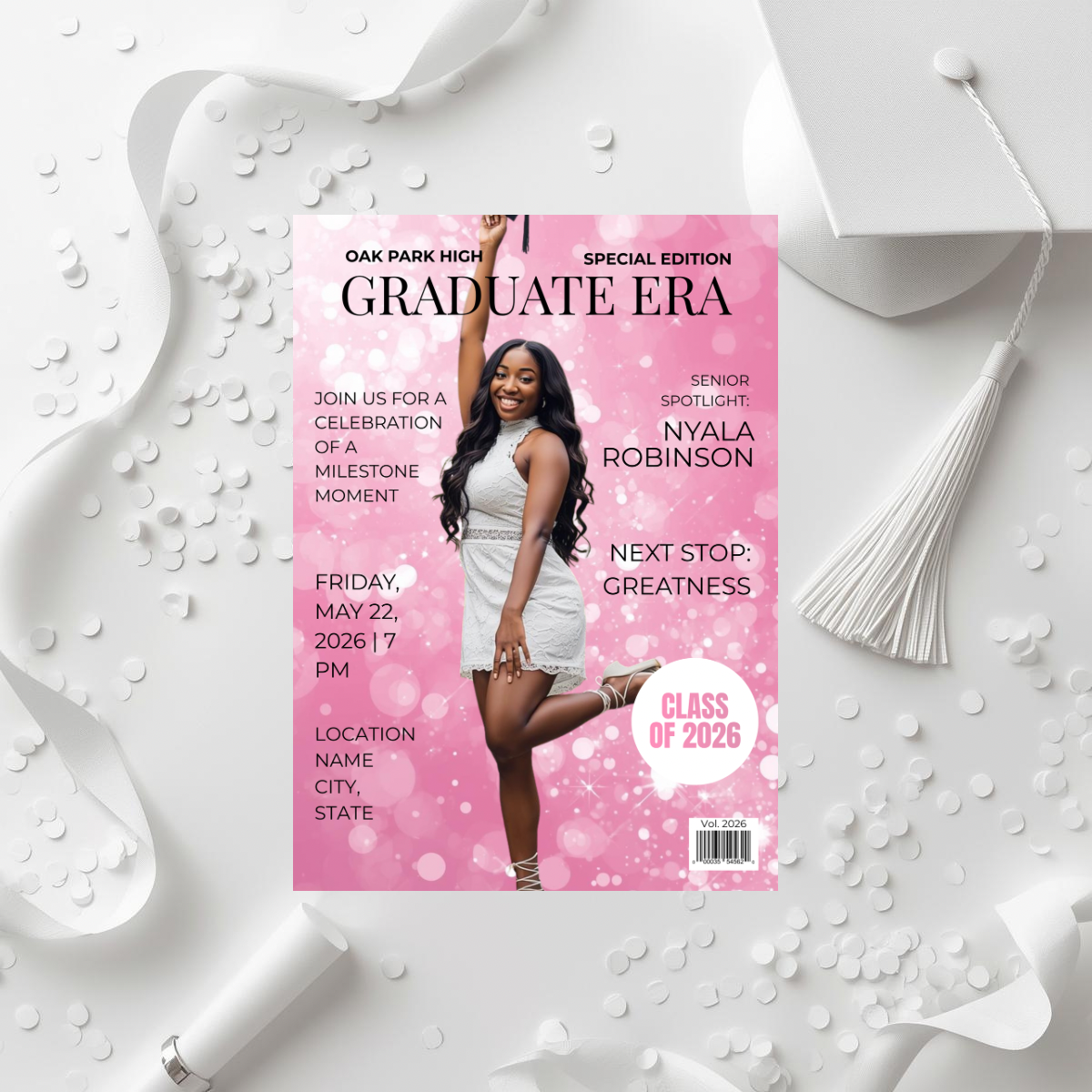 Graduate Era Series | Semi-Custom Magazine Style Graduation Invitation