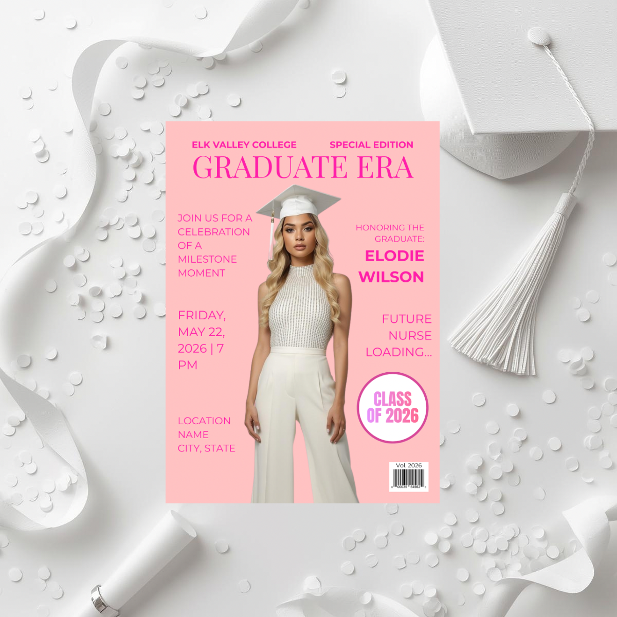 Graduate Era Series | Semi-Custom Magazine Style Graduation Invitation