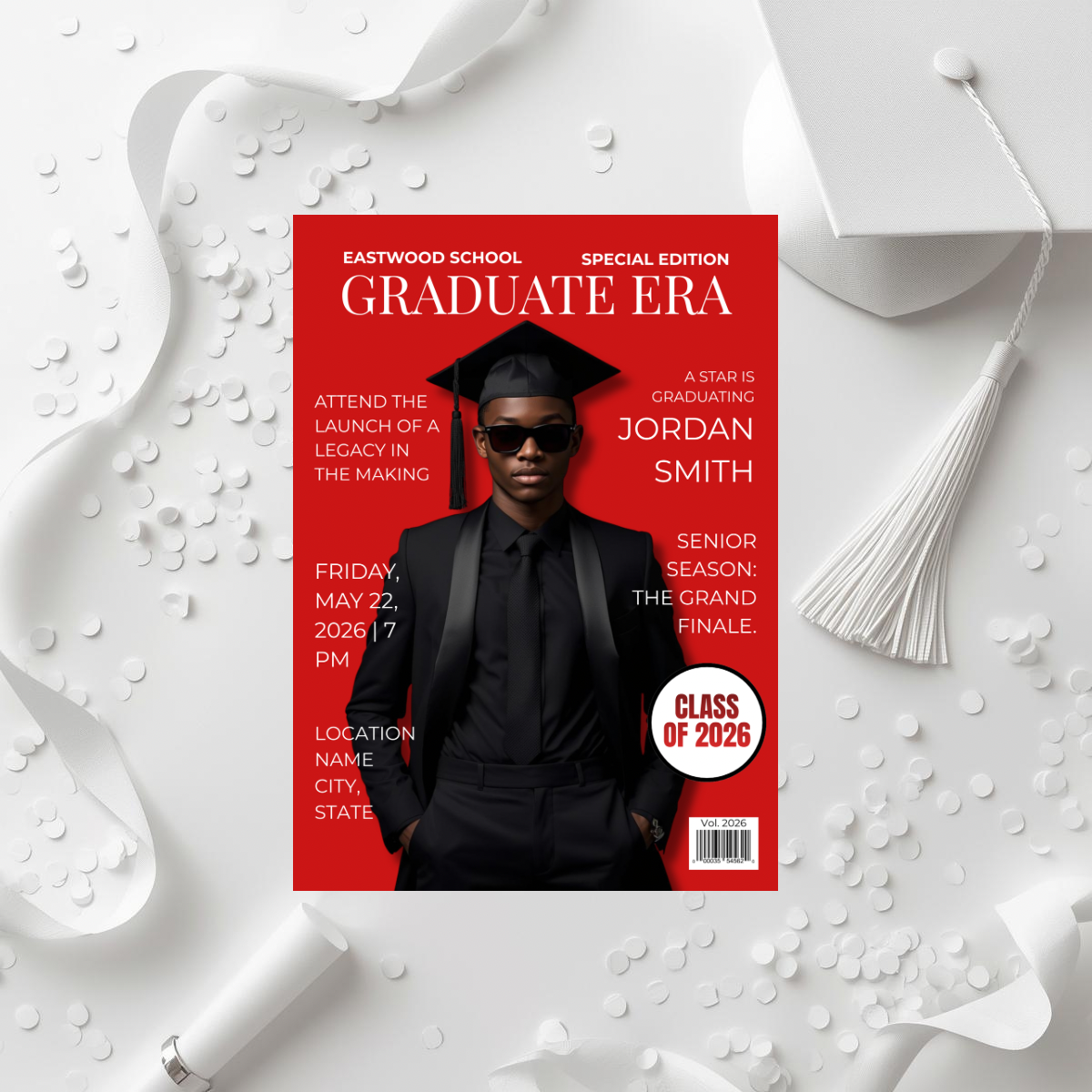 Graduate Era Series | Semi-Custom Magazine Style Graduation Invitation