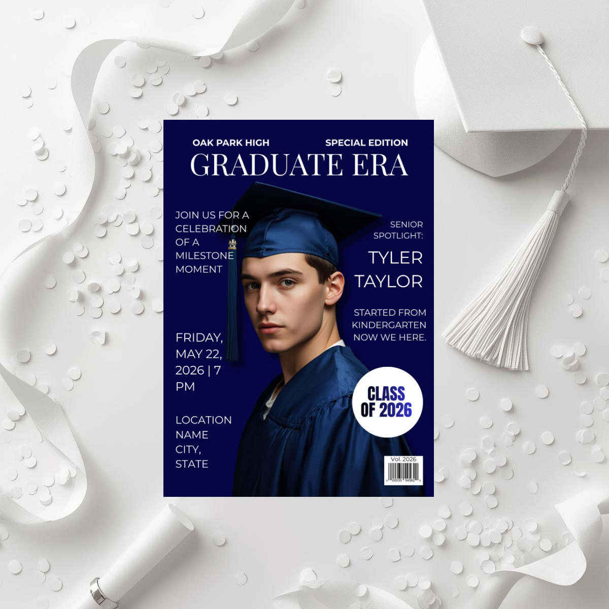 Graduate Era Series | Semi-Custom Magazine Style Graduation Invitation