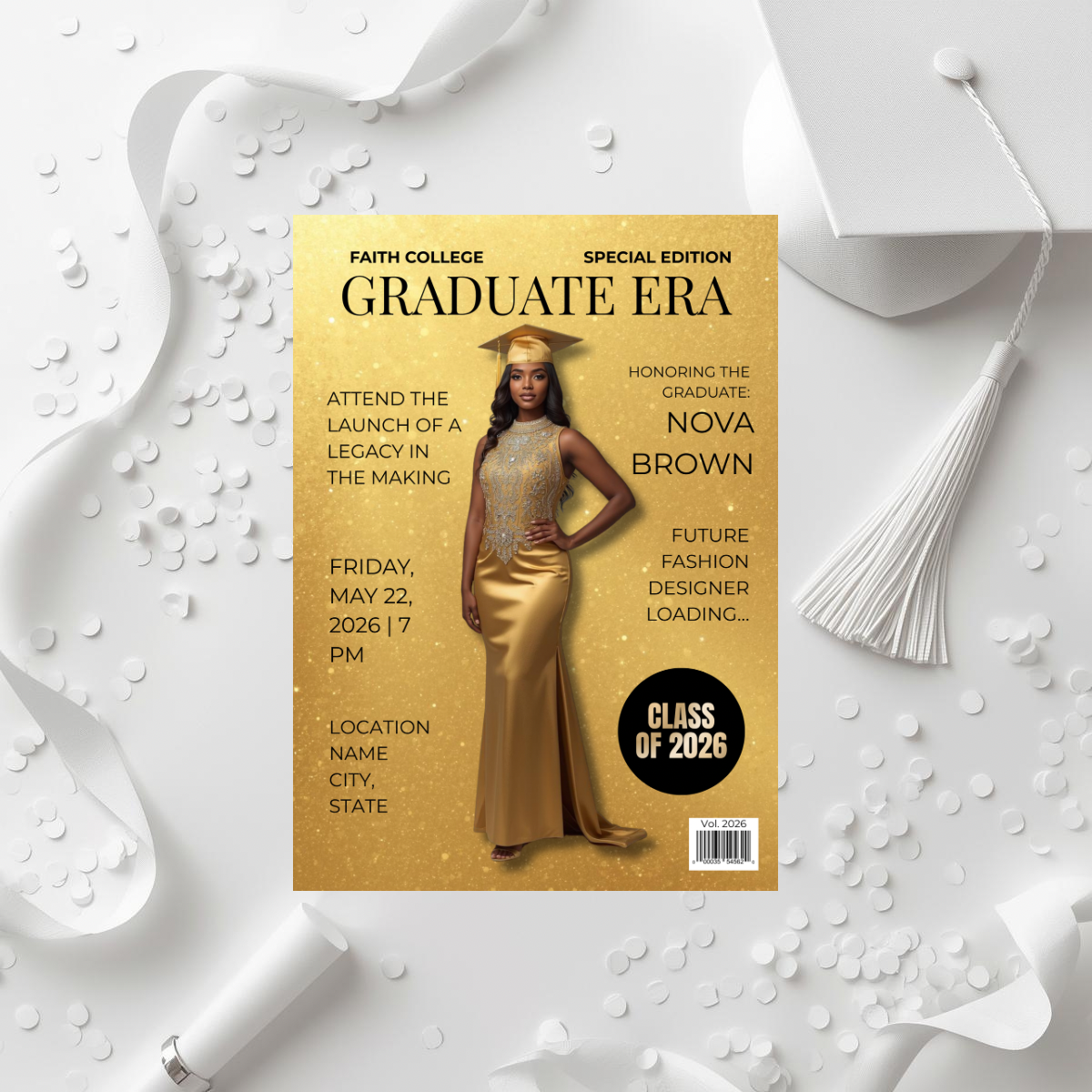 Graduate Era Series | Semi-Custom Magazine Style Graduation Invitation