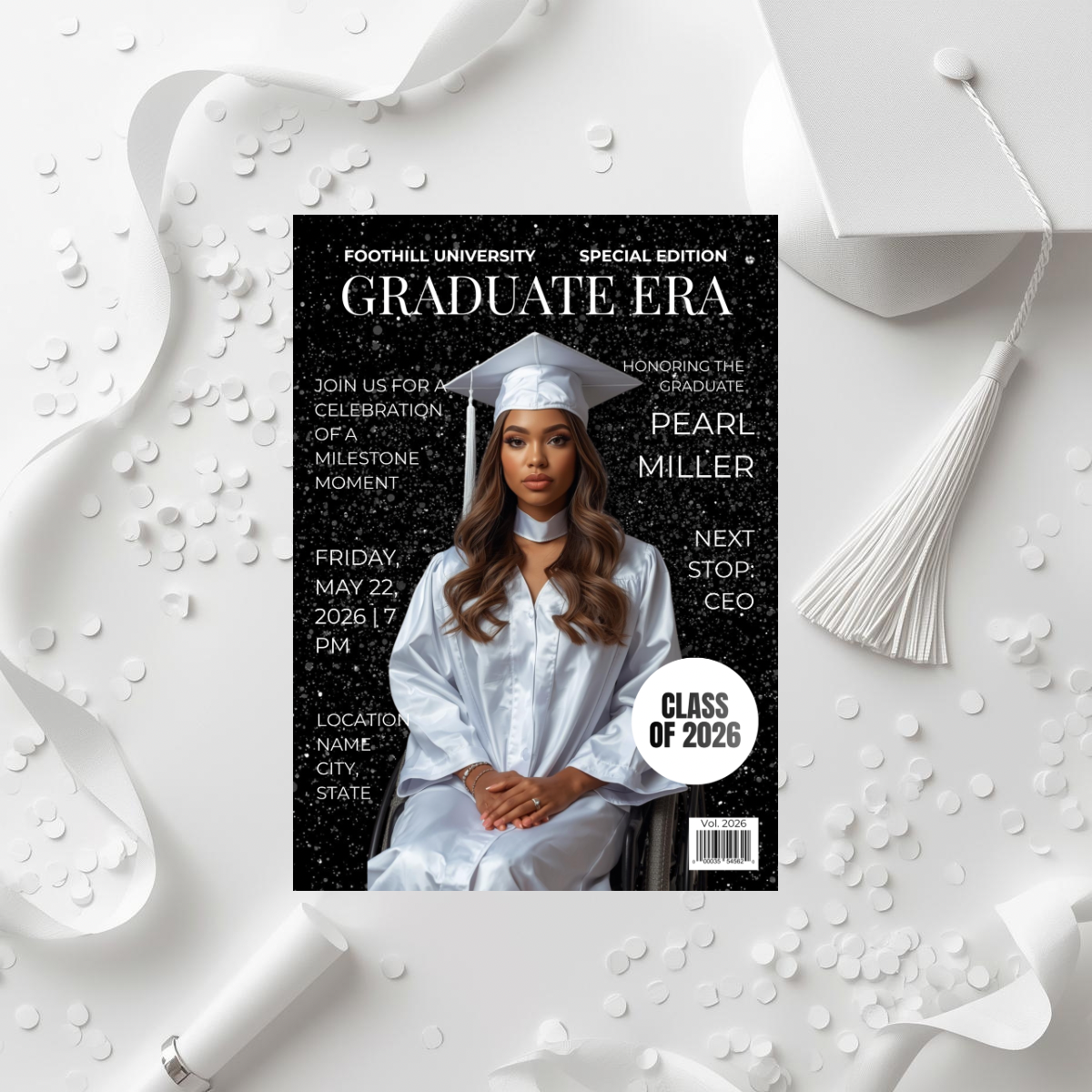 Graduate Era Series | Semi-Custom Magazine Style Graduation Invitation