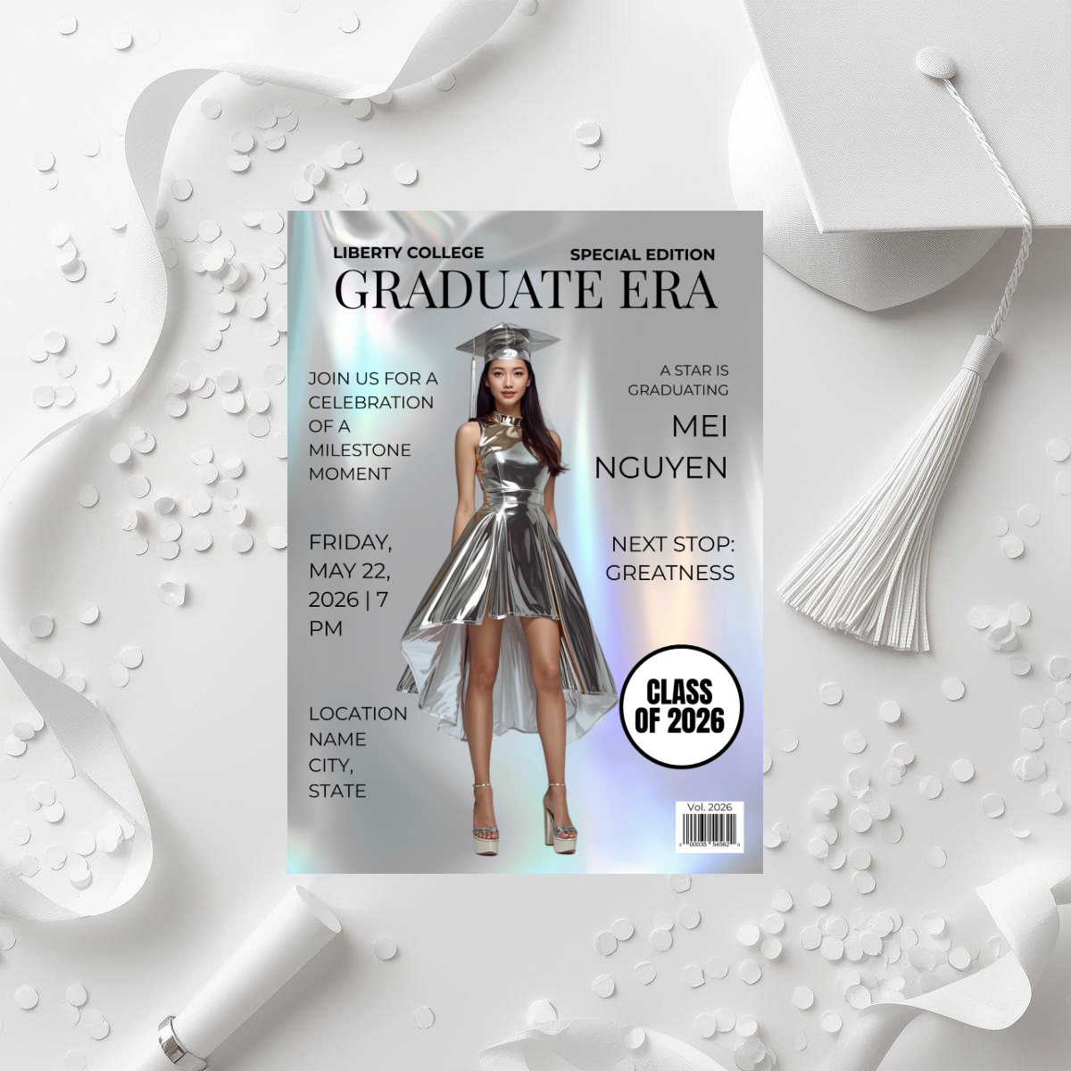 Graduate Era Series | Semi-Custom Magazine Style Graduation Invitation