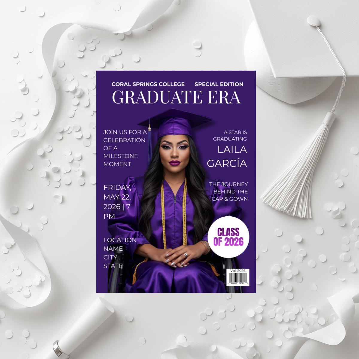 Graduate Era Series | Semi-Custom Magazine Style Graduation Invitation