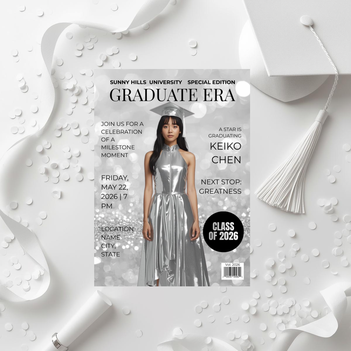 Graduate Era Series | Semi-Custom Magazine Style Graduation Invitation