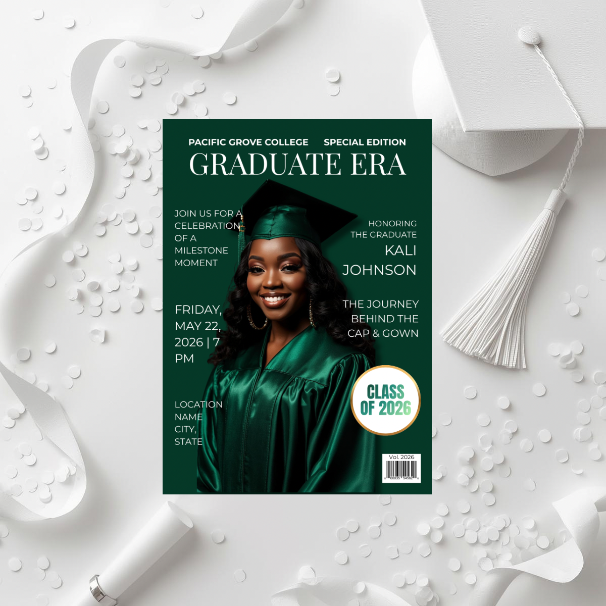 Graduate Era Series | Semi-Custom Magazine Style Graduation Invitation
